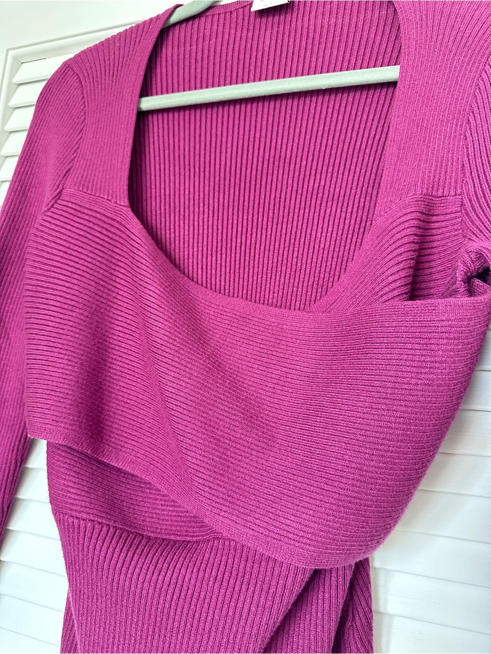 Abercrombie & Fitch Ribbed Magenta/Berry Long Sleeve Bodysuit Size L - Picture 3 of 16